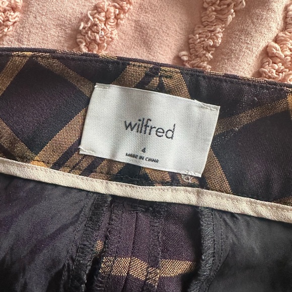 Wilfred Plaid Ankle Pants in Black and Tan Aritzia - Picture 6 of 6